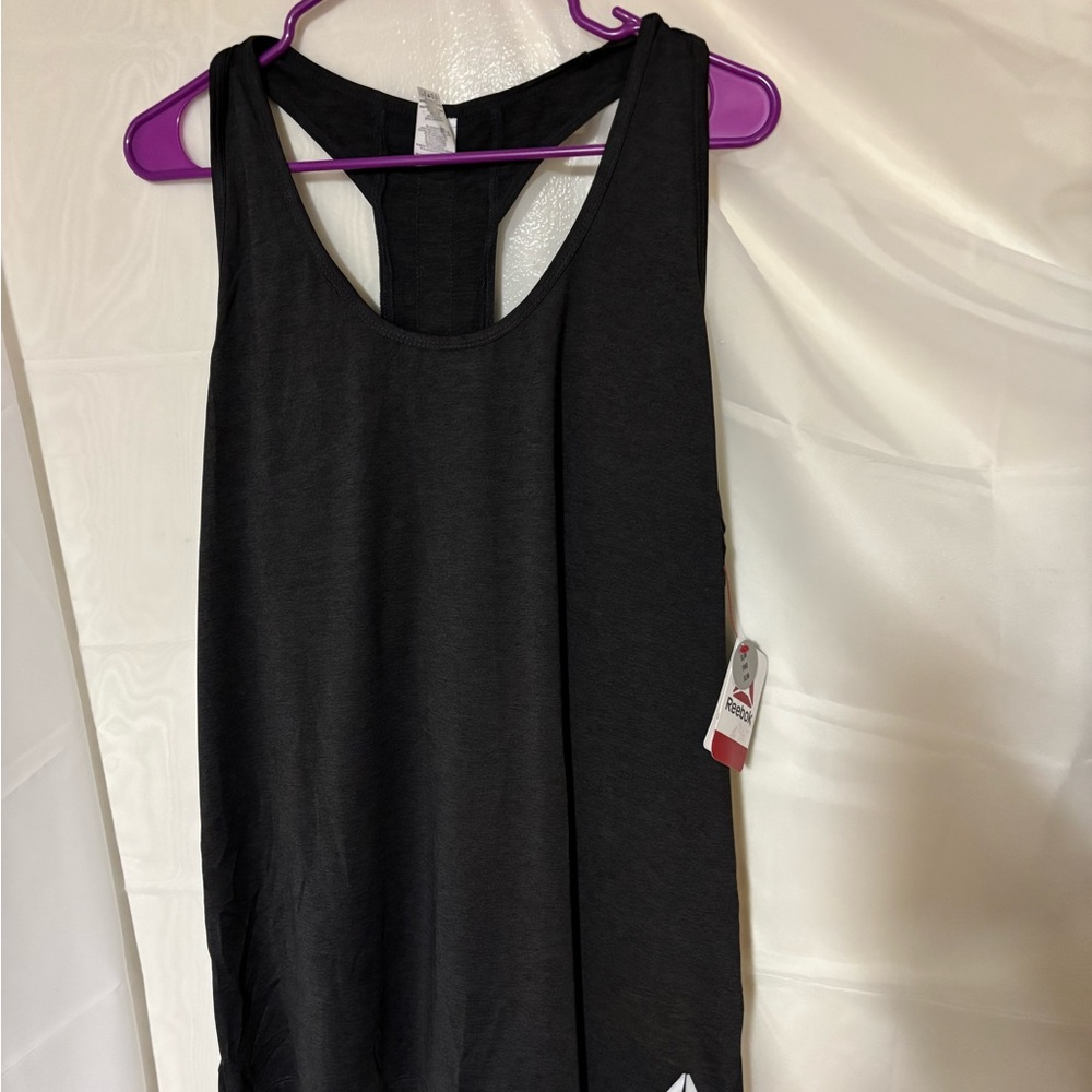 Reebok Black Backless Sleeveless Tank Top